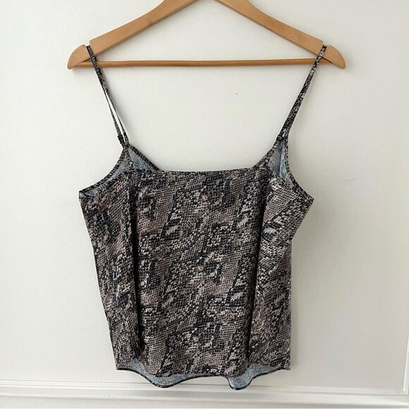 Veronica Beard 100% Silk Snake Print Camisole Tank Adjustable Straps Medium NWT - Picture 3 of 5